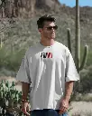 Justin Miami's White and Black Dancing Car Sports T-Shirt Front Side.webp