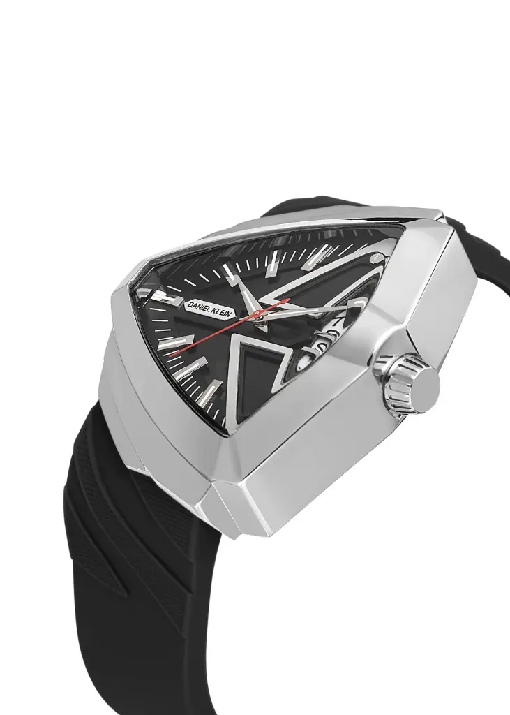 Black Premium Men Watch with Silicone Strap 3.webp